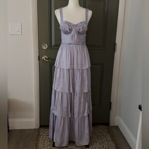 Altar'd State Lavender Tiered Maxi Dress
